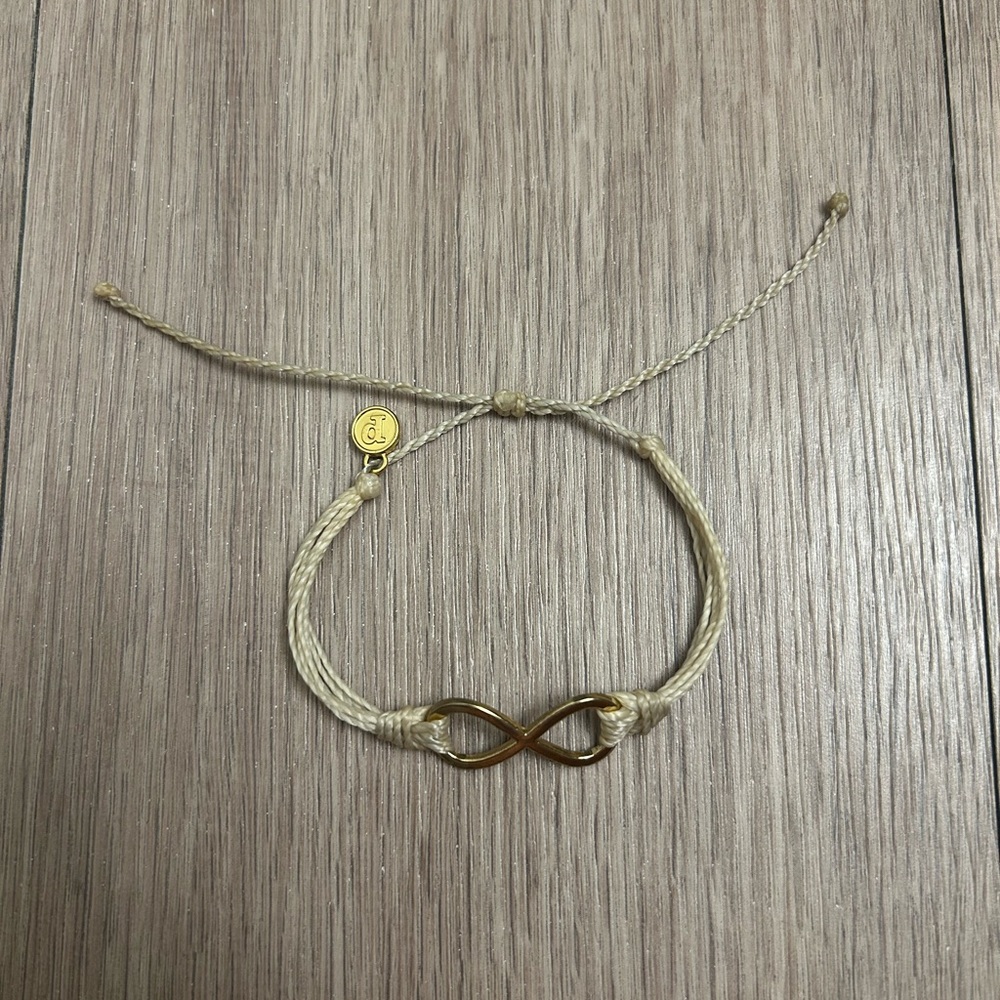Pura Vida Gold and Cream Infinity Bracelet